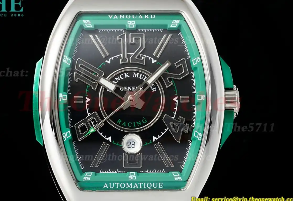 Vanguard Mens 44mm SS LE Black Green ABF A2824