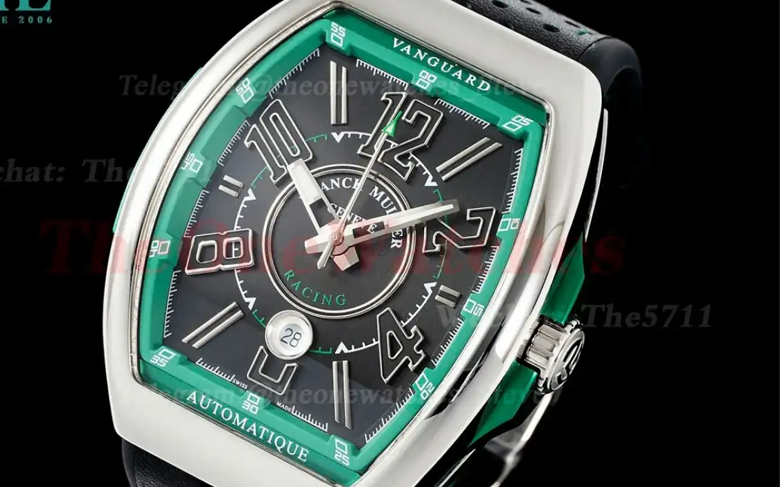 Vanguard Mens 44mm SS LE Black Green ABF A2824