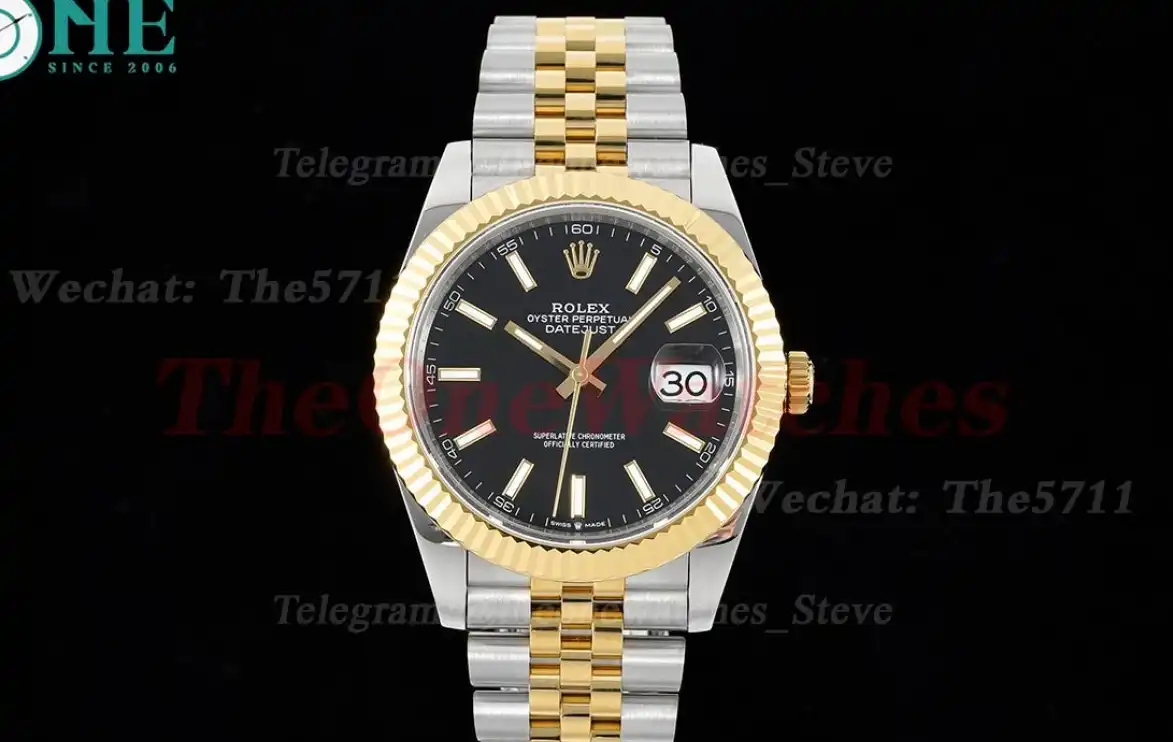 Datejust 126333 41MM Jub 904L Blk Stk YG SS GMF VR3235