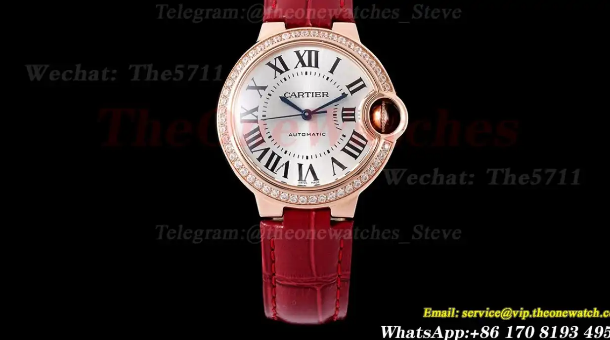 Ballon Bleu De Cartier 33mm Dia RG LE White Rmn AF NH05