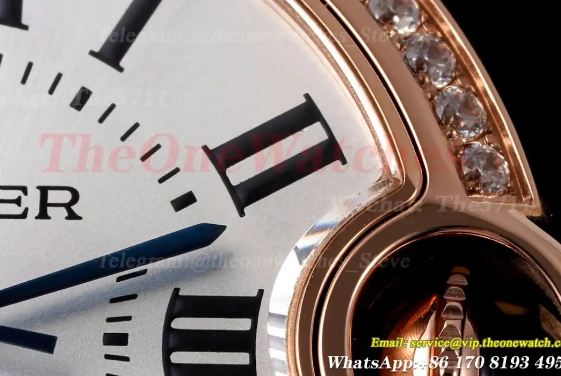 Ballon Bleu De Cartier 33mm Dia RG LE White Rmn AF NH05