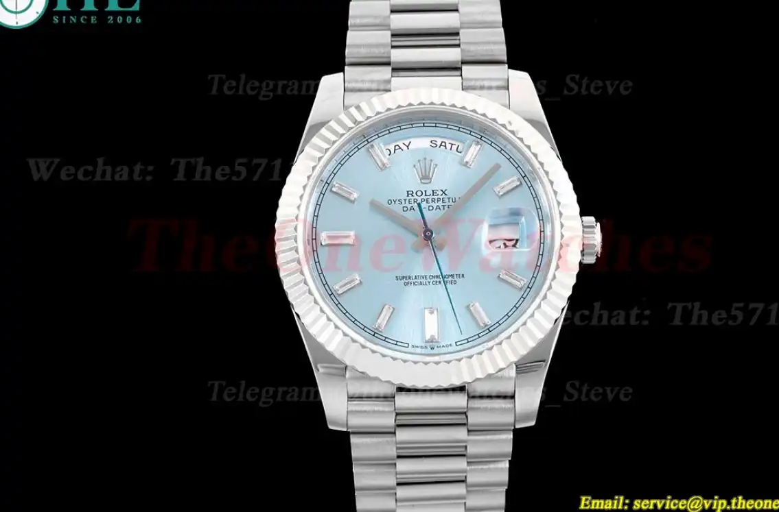 DayDate 228236 40mm SS SS Ice Blue Dial TWS A2836