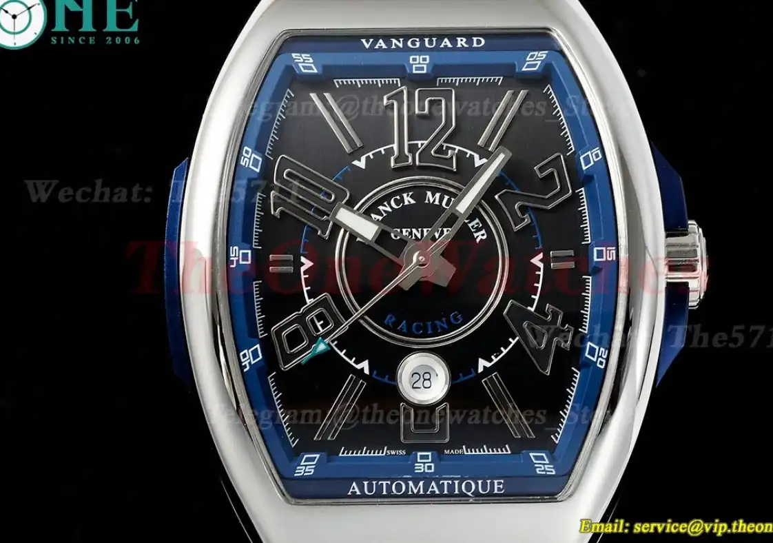 Vanguard Mens 44mm SS LE Black Blue ABF A2824