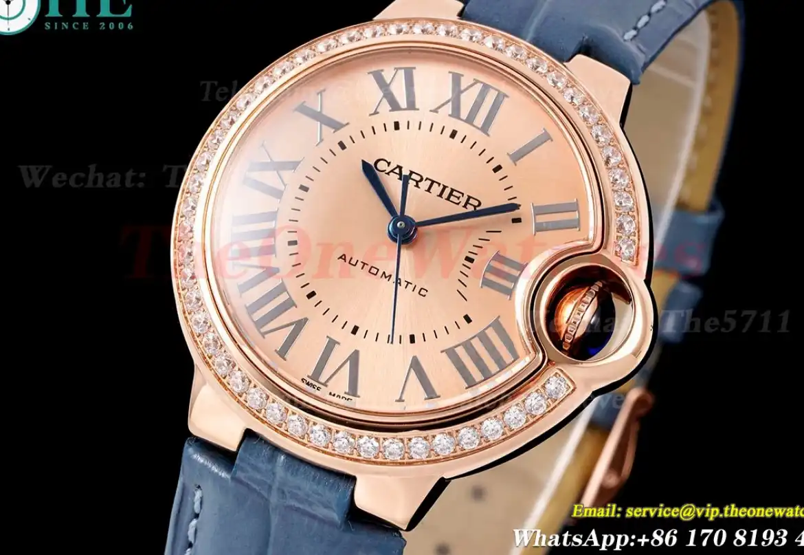 Ballon Bleu De Cartier 33mm Dia RG LE Gold Rmn AF NH05