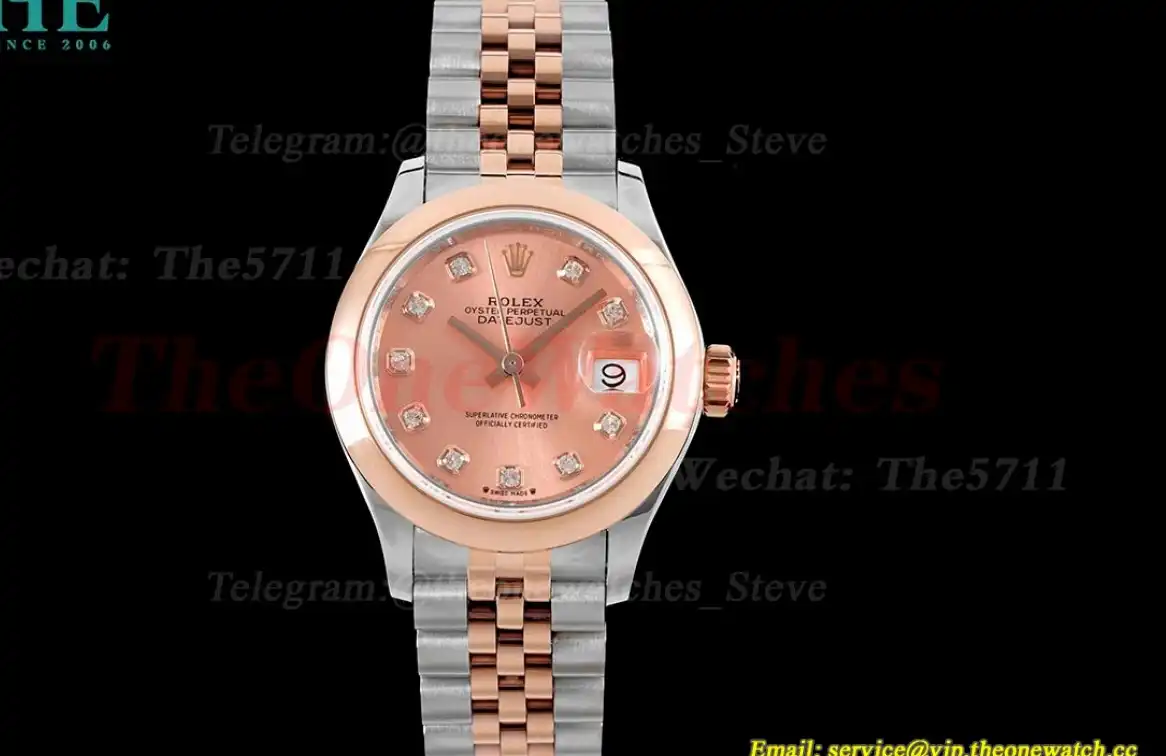 Datejust Ladies 28mm RG SS Rose Gold Dial TWS NH05