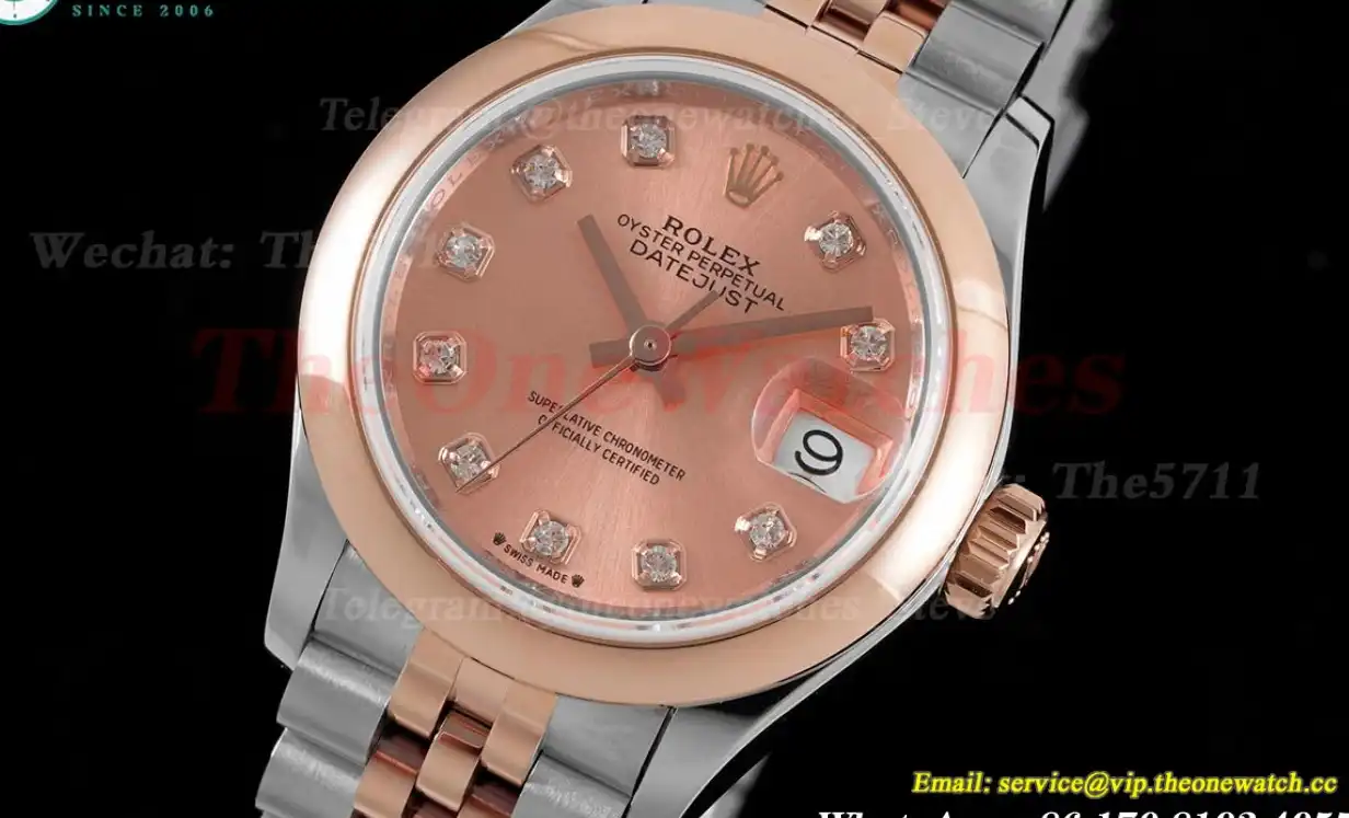 Datejust Ladies 28mm RG SS Rose Gold Dial TWS NH05