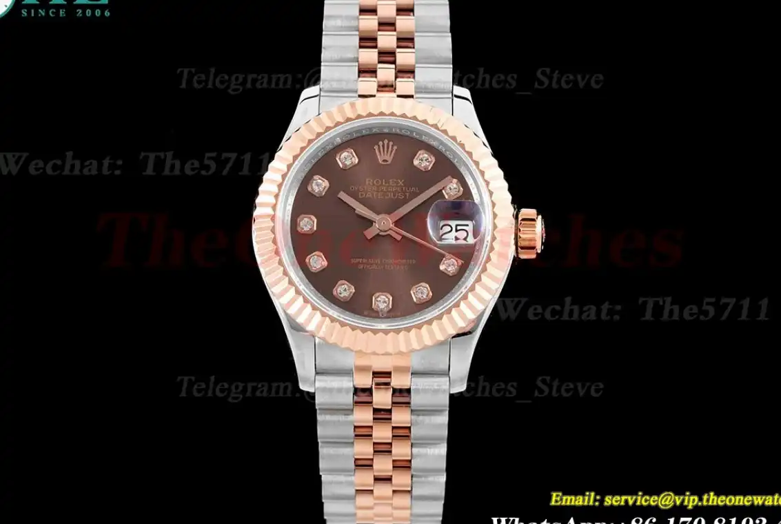 Datejust Ladies 28mm RG SS Brown Dial TWS NH05