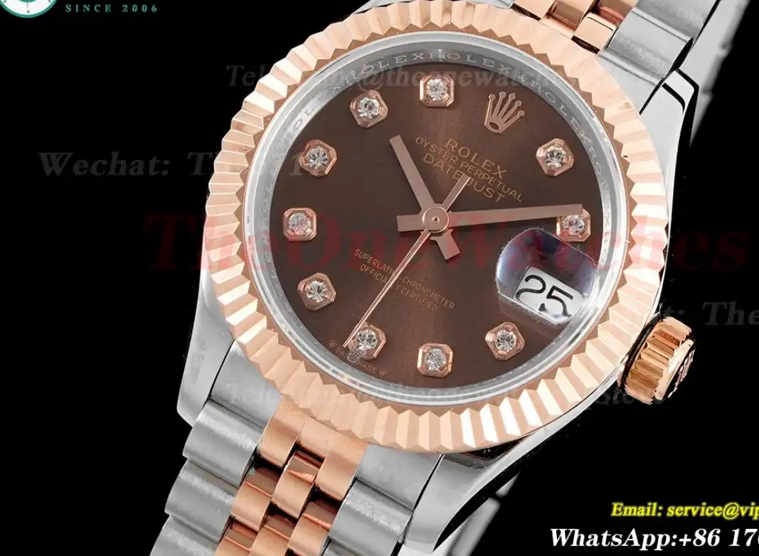 Datejust Ladies 28mm RG SS Brown Dial TWS NH05