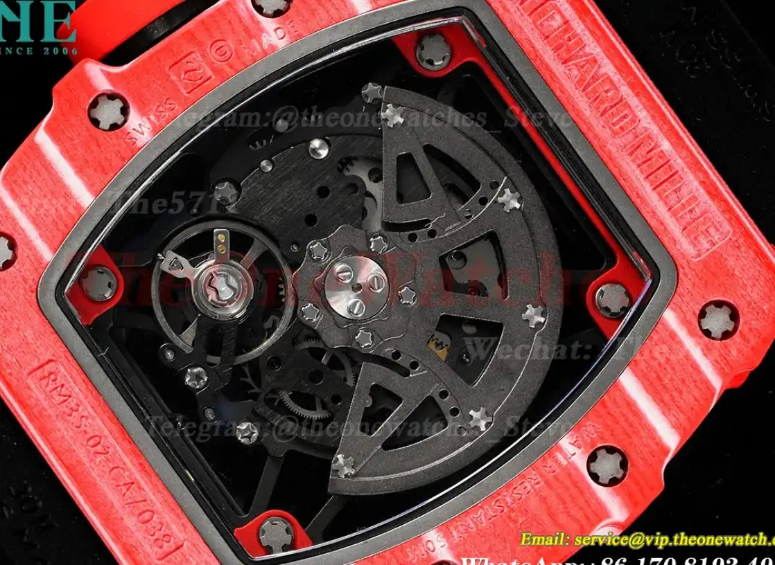 RM035 Carbon RU Red Black Sonic V2 Clone RMUL2