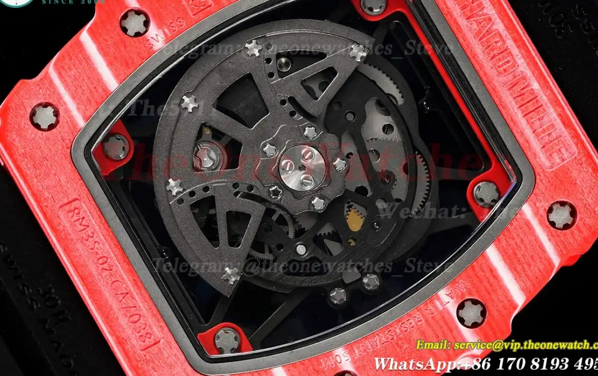 RM035 Carbon RU Red Black Sonic V2 Clone RMUL2