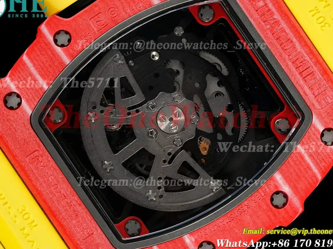 RM035 Carbon RU Red Orange Sonic V2 Clone RMUL2