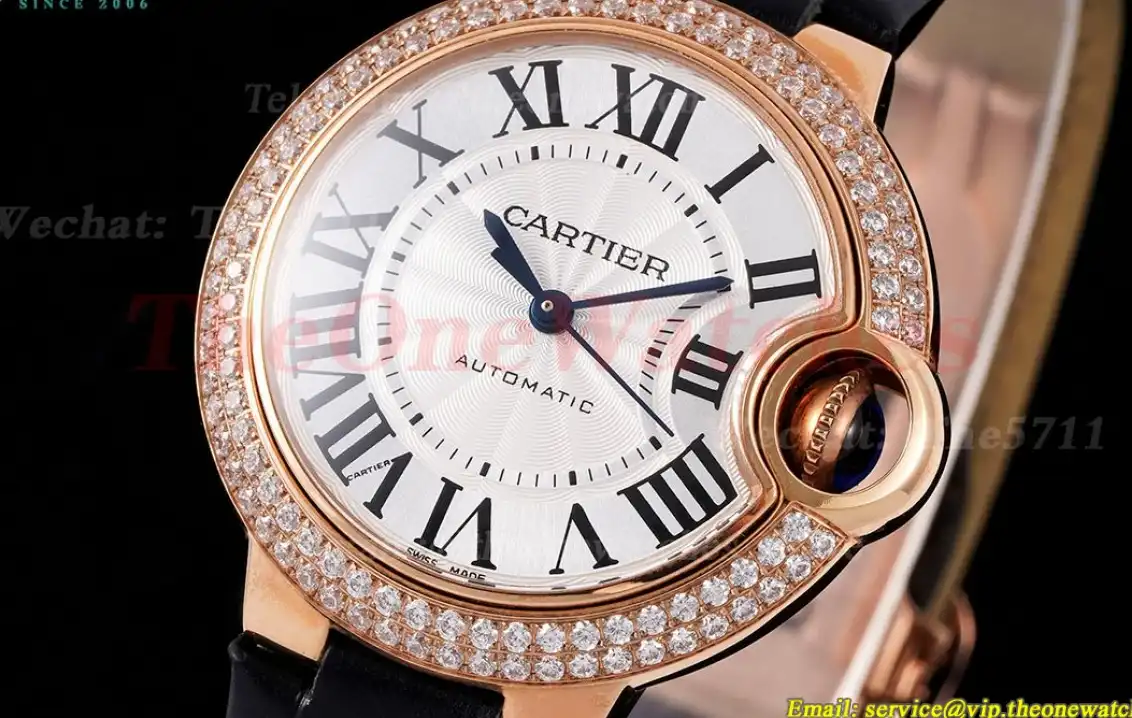 Ballon Bleu De Cartier 33mm Dia RG LE White Rmn AF NH05