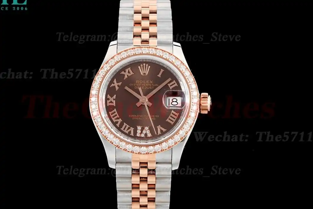 Datejust Ladies 28mm Dia RG SS Brown Dial TWS NH05