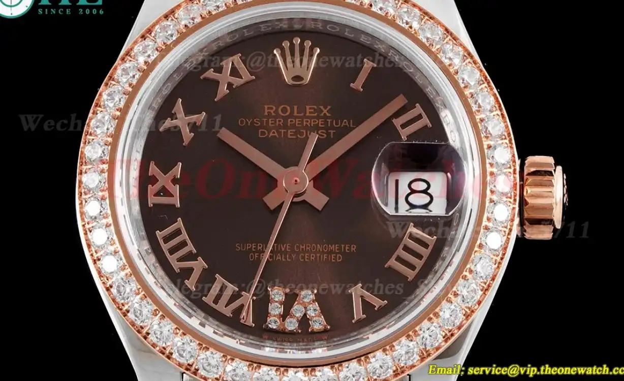 Datejust Ladies 28mm Dia RG SS Brown Dial TWS NH05