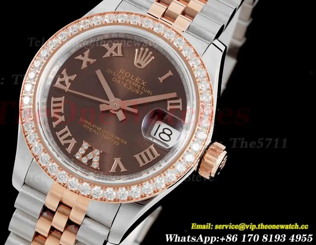 Datejust Ladies 28mm Dia RG SS Brown Dial TWS NH05