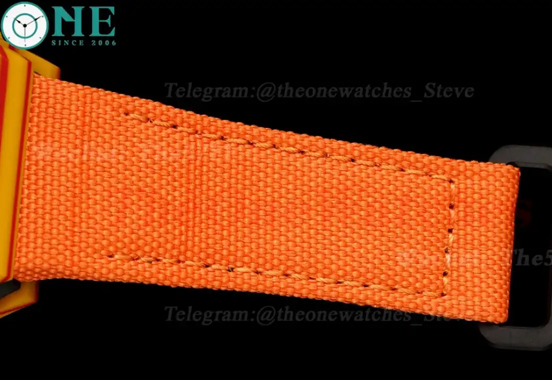 RM027-03 Rafael Nadal Carbon Case On Orange Nylon Strap Real Tourbillon RMF