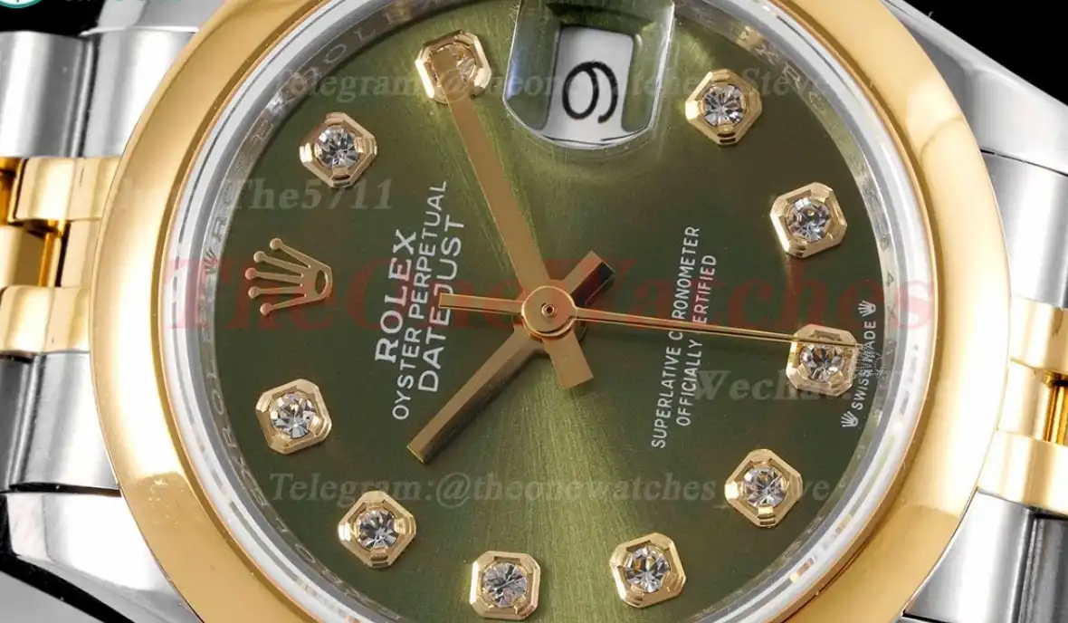 Datejust Ladies 28mm YG SS Green Dia TWS NH05