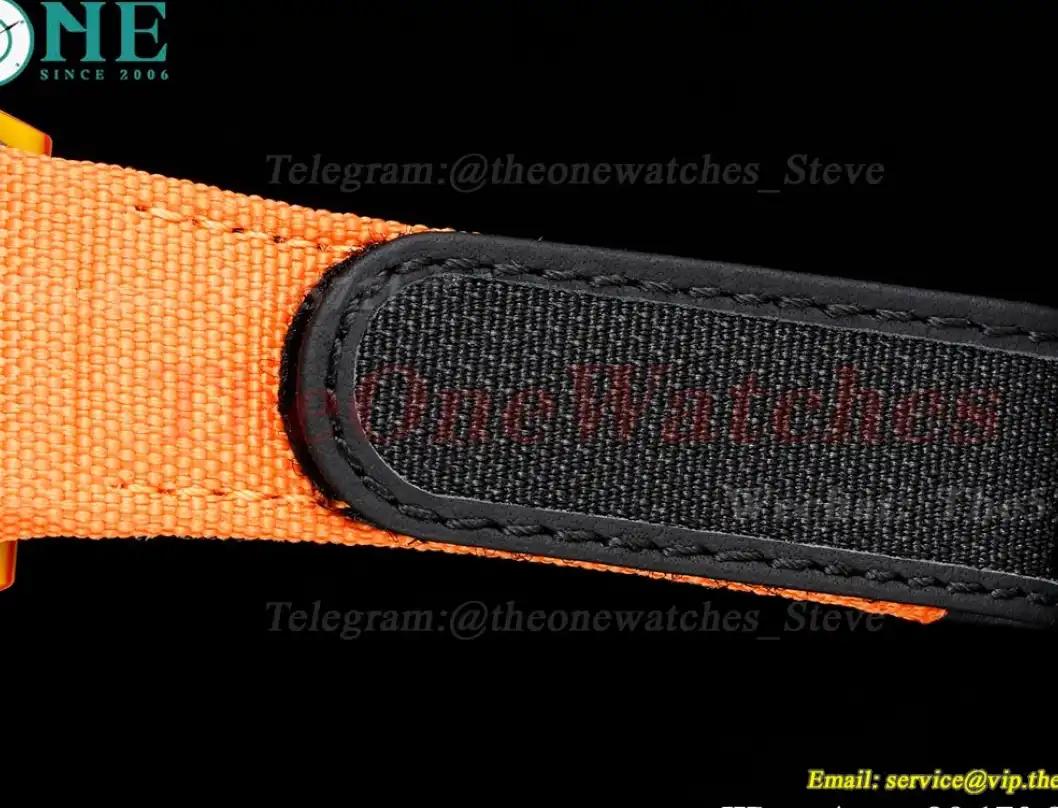 RM027-03 Rafael Nadal Carbon Case On Orange Nylon Strap Real Tourbillon RMF