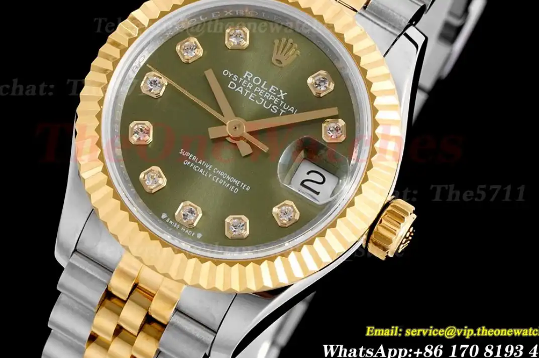 Datejust Ladies 28mm YG SS Green Dial TWS NH05