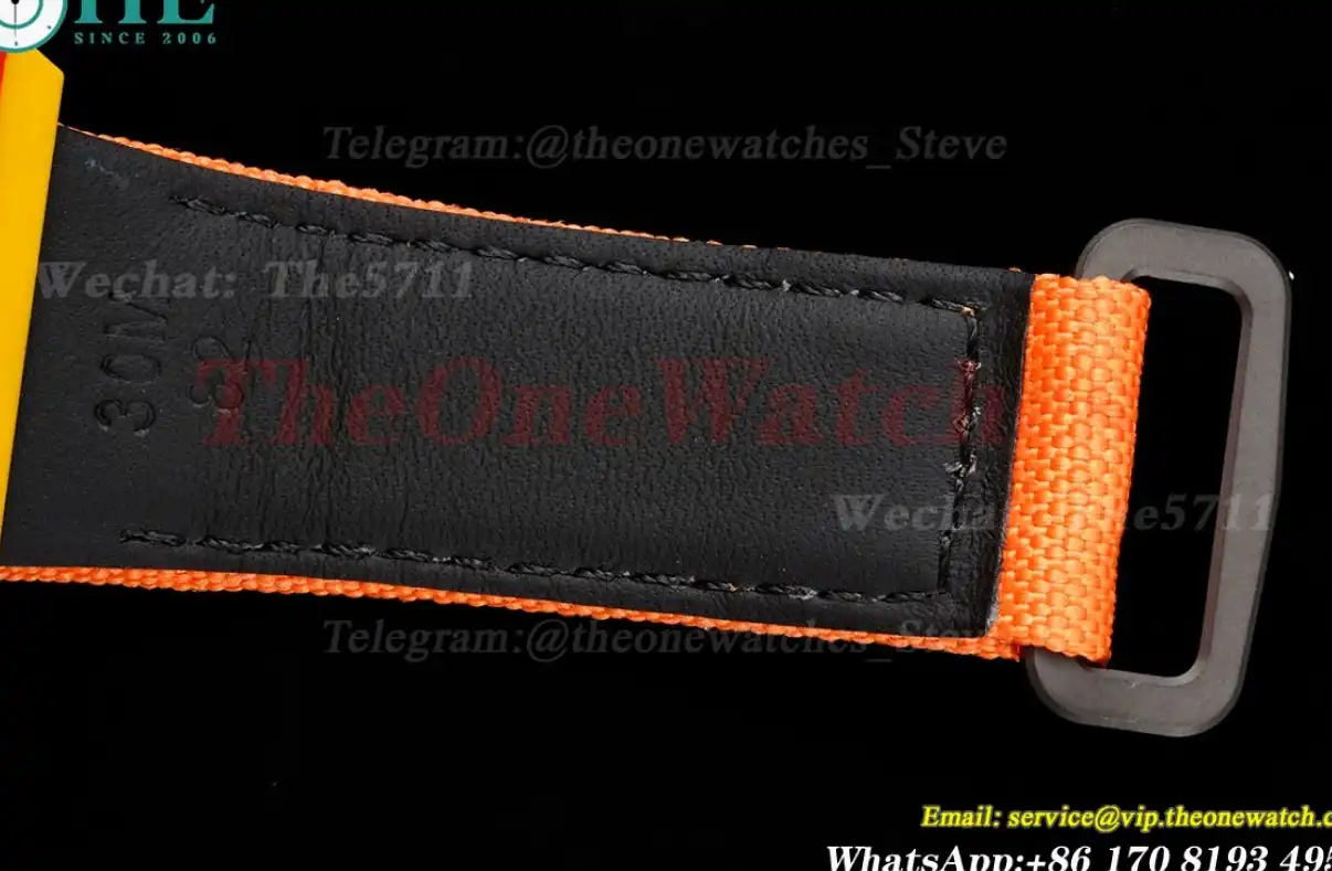 RM027-03 Rafael Nadal Carbon Case On Orange Nylon Strap Real Tourbillon RMF