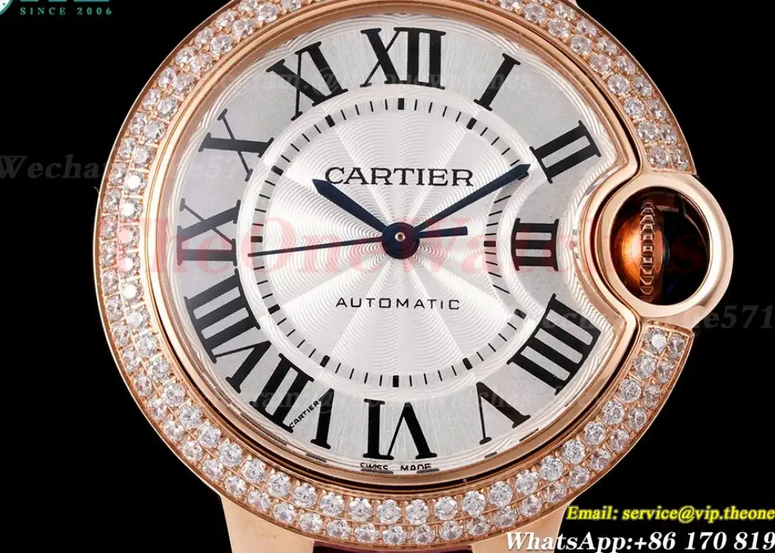 Ballon Bleu De Cartier 33mm Dia RG LE White Textured Dial AF NH05