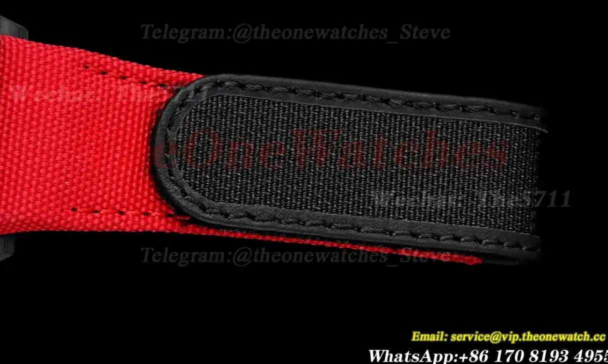 RM027-03 Rafael Nadal Carbon Case On Red Nylon Strap Real Tourbillon RMF