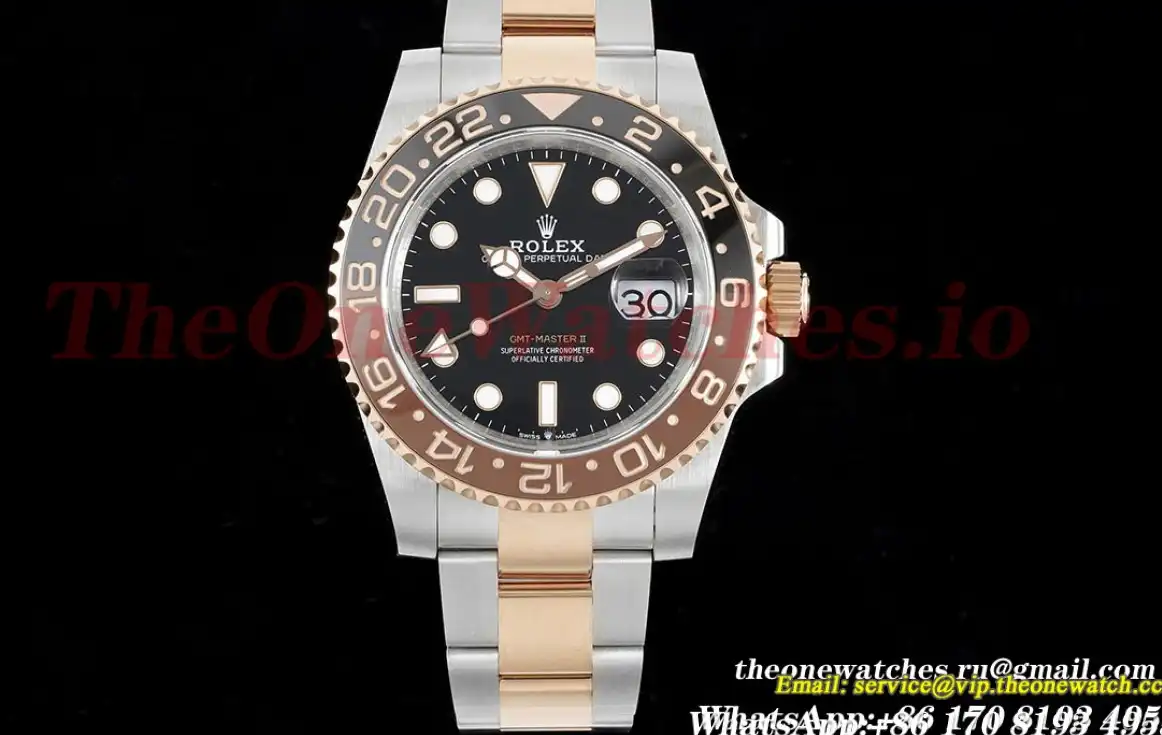 GMT Master II 126711 CHNR Rootbeer SS RG Black Dial GMF V6 VR3285