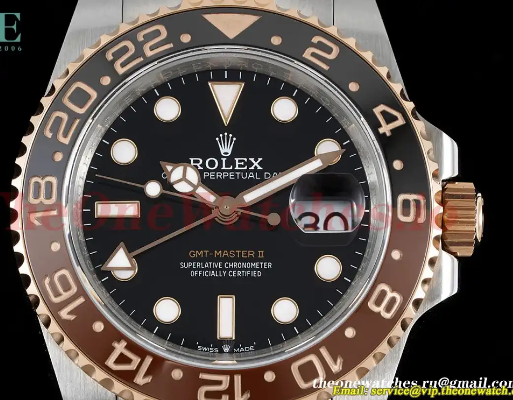 GMT Master II 126711 CHNR Rootbeer SS RG Black Dial GMF V6 VR3285