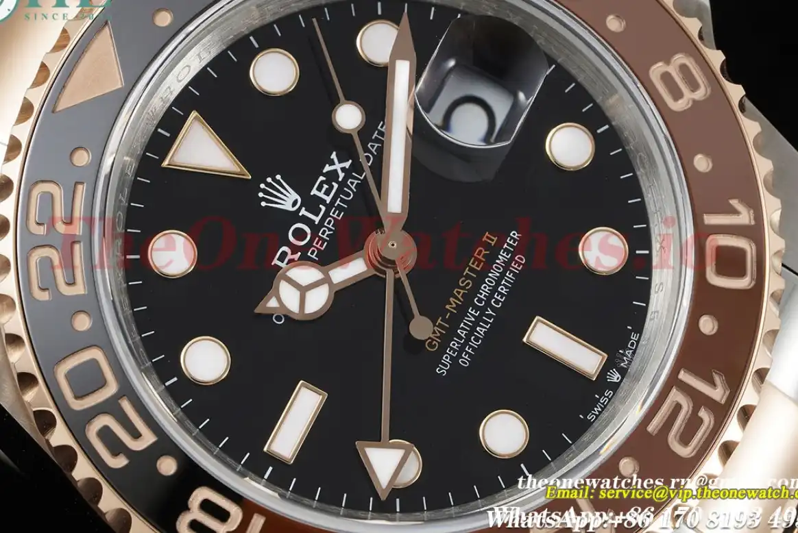 GMT Master II 126711 CHNR Rootbeer SS RG Black Dial GMF V6 VR3285