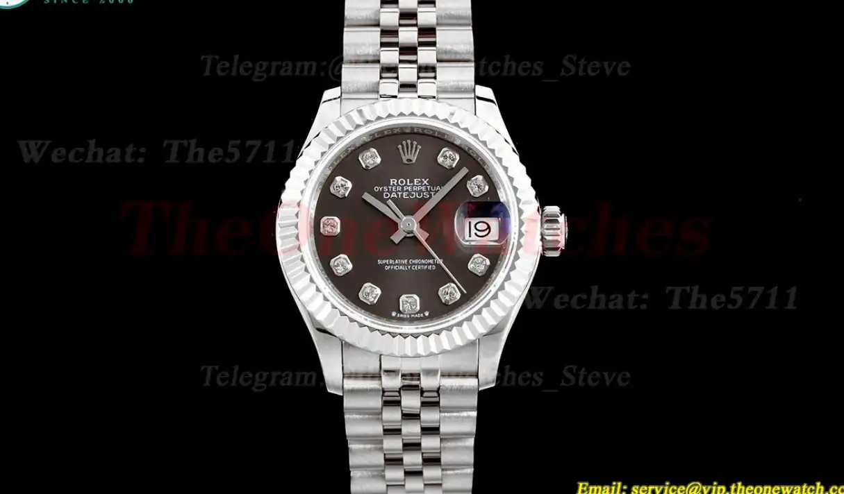 Datejust Ladies 28mm SS SS Grey Dia TWS NH05