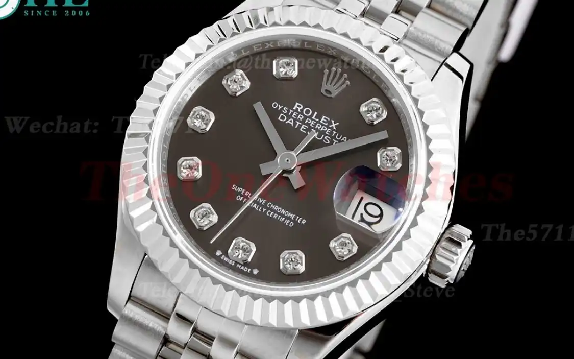 Datejust Ladies 28mm SS SS Grey Dia TWS NH05