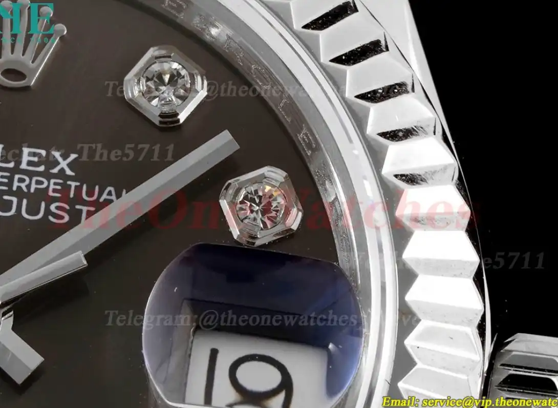 Datejust Ladies 28mm SS SS Grey Dia TWS NH05