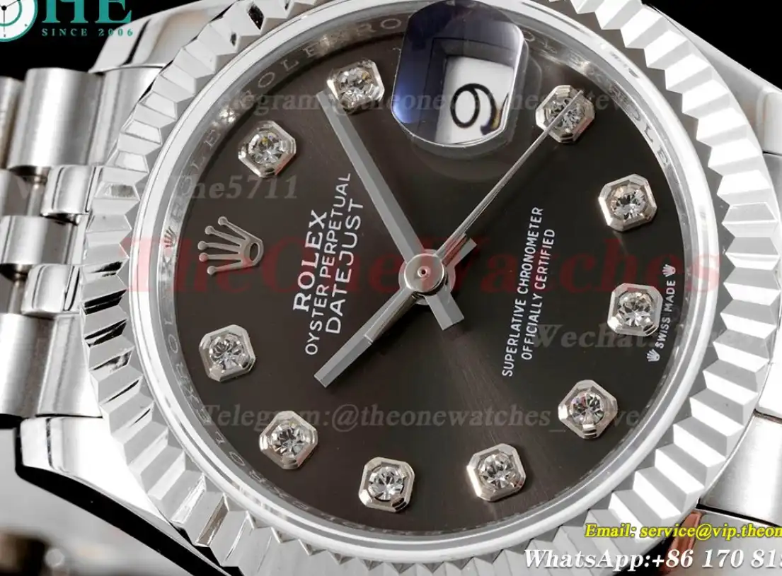 Datejust Ladies 28mm SS SS Grey Dia TWS NH05