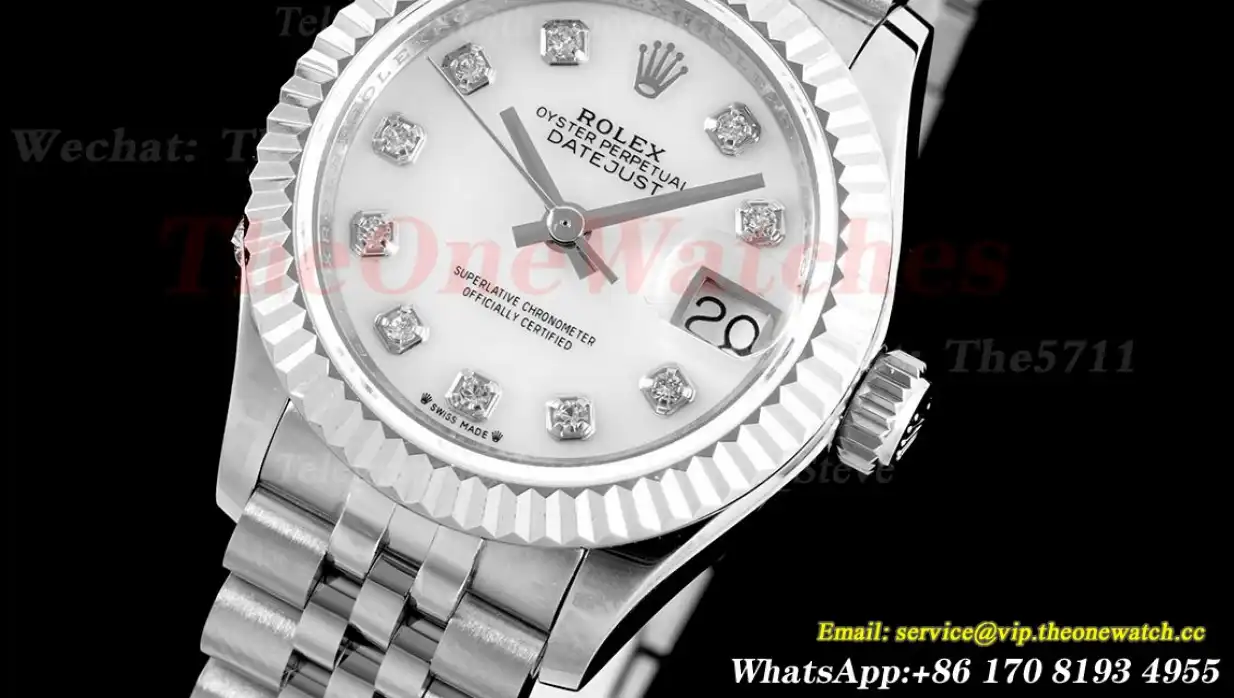 Datejust Ladies 28mm SS SS White Dia TWS NH05