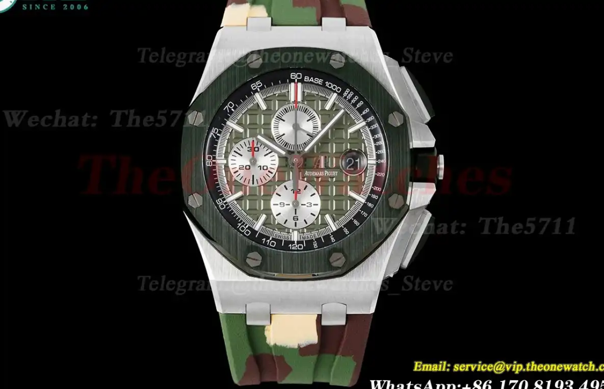 Royal Oak Offshore 44mm SS LE Green Blue Stk RSF A3126