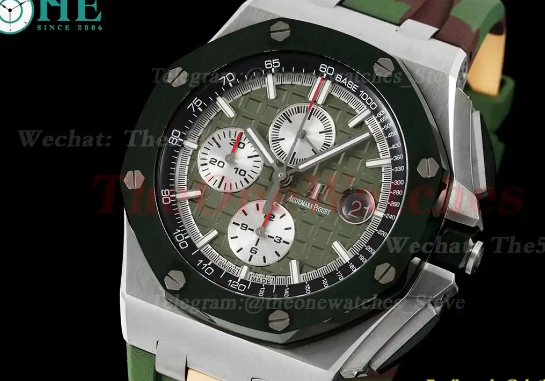 Royal Oak Offshore 44mm SS LE Green Blue Stk RSF A3126