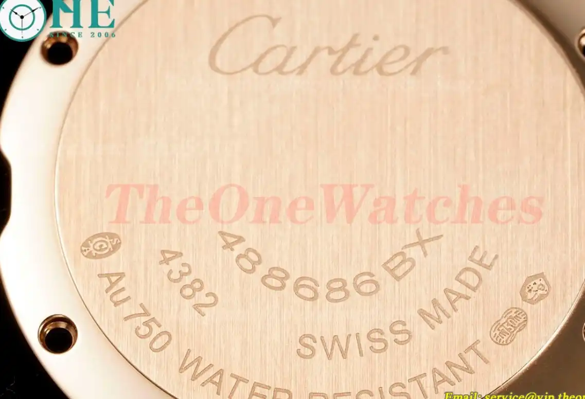 Pasha De Cartier Ladies 30mm Dia Blue RG LE White Dial AF Quartz