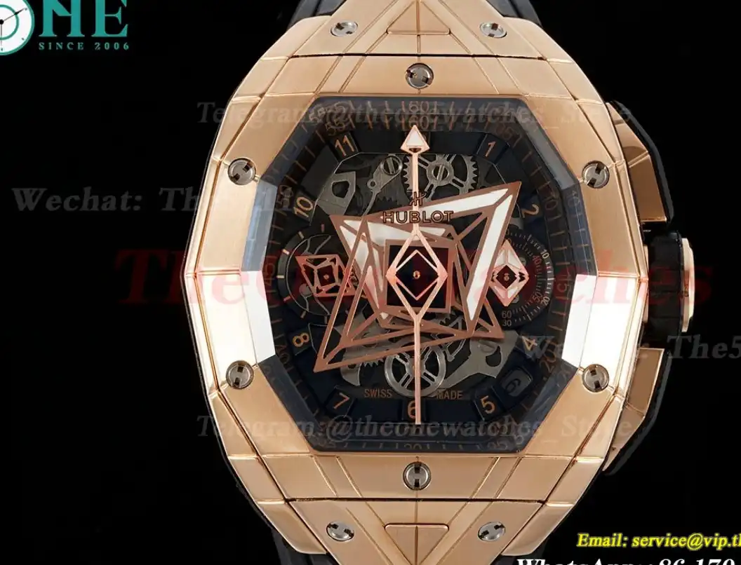 Spirit Of Big Bang 42mm RG RU Skeleton Dial BLSF HUB4700