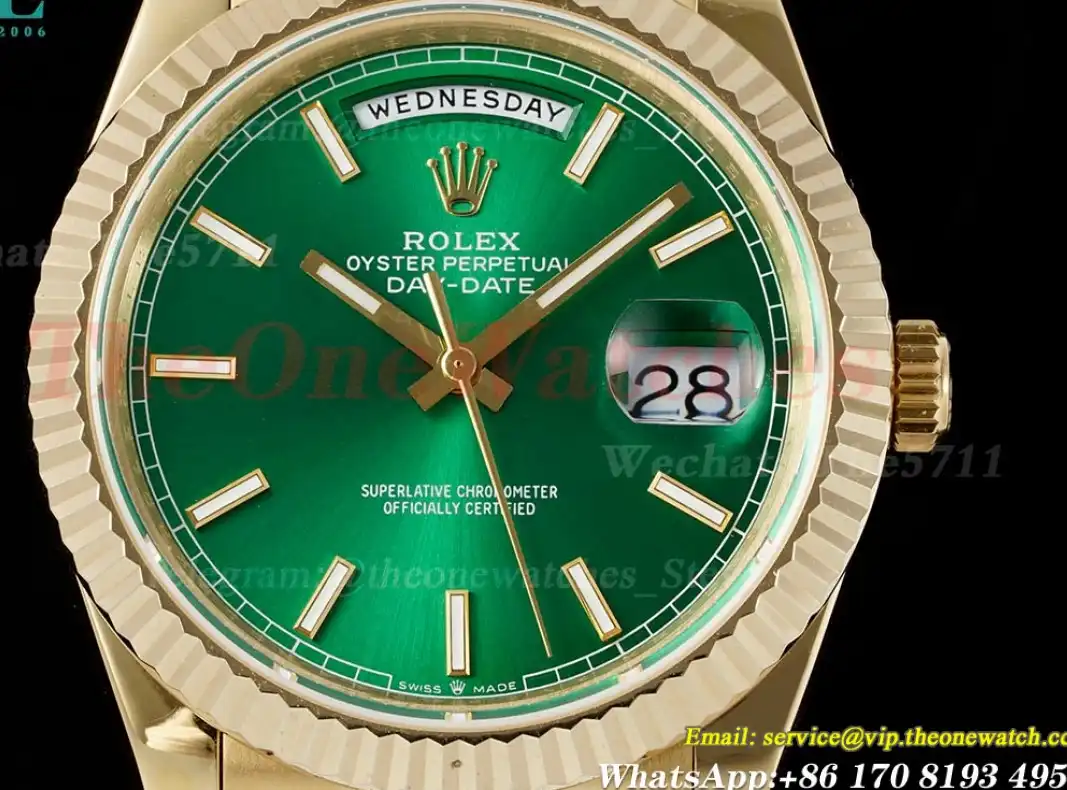 DayDate 228238 40mm YG YG Green Dial JDF V4 VR3255 (Gain Weight)