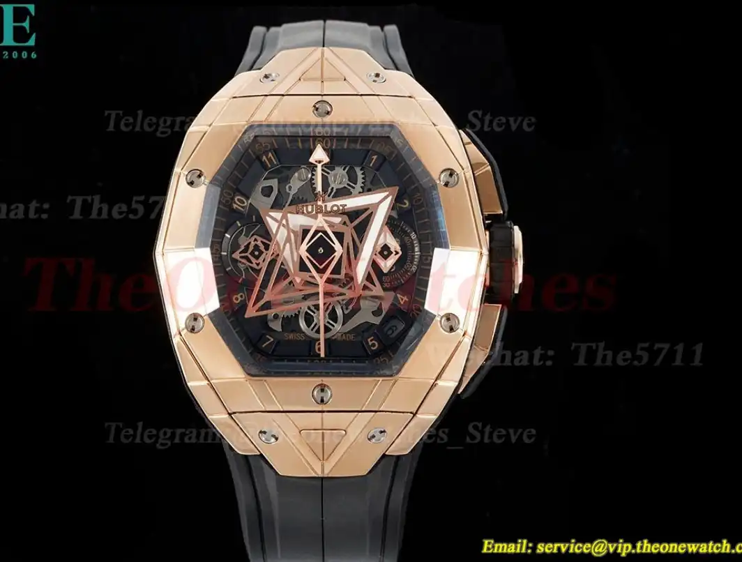 Spirit Of Big Bang 42mm RG RU Skeleton Dial BLSF HUB4700