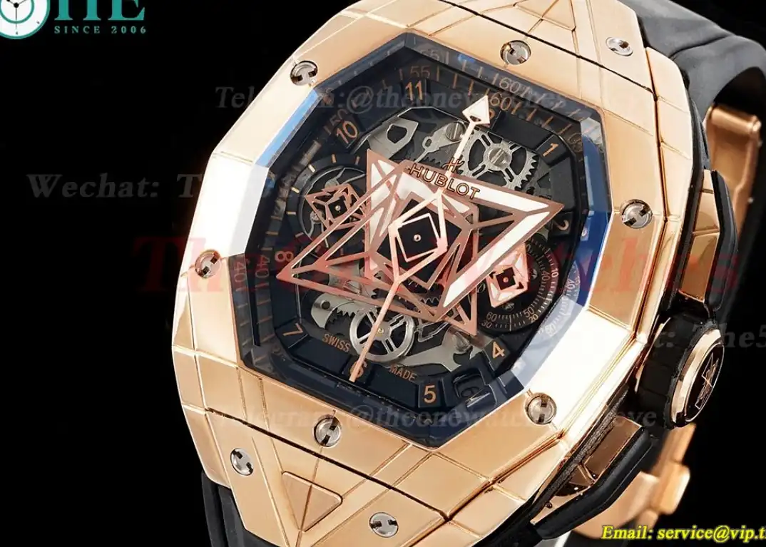 Spirit Of Big Bang 42mm RG RU Skeleton Dial BLSF HUB4700