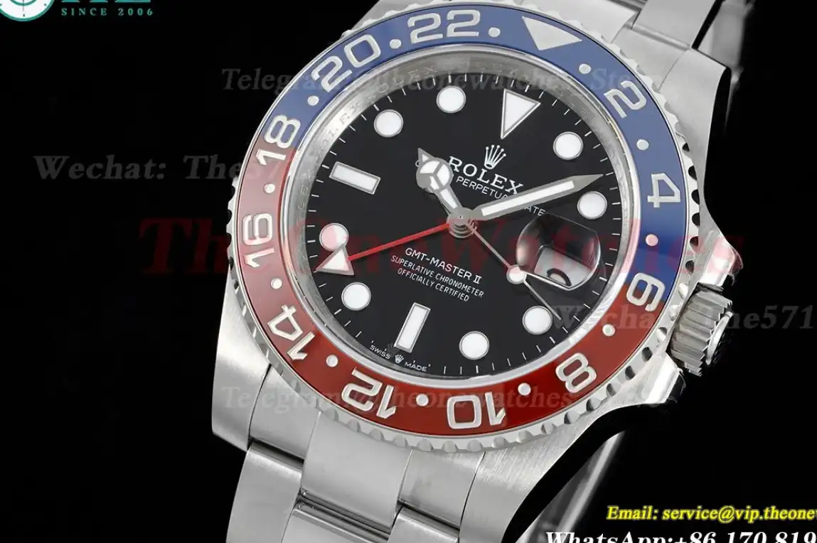 GMT Master II 126710 Pepsi Red Blue Ceramic 904L Oyster GMF V5 VR3186