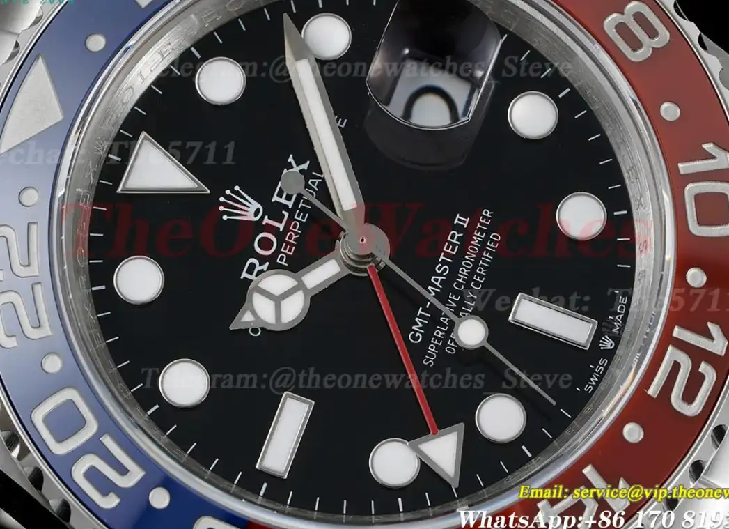 GMT Master II 126710 Pepsi Red Blue Ceramic 904L Oyster GMF V5 VR3186