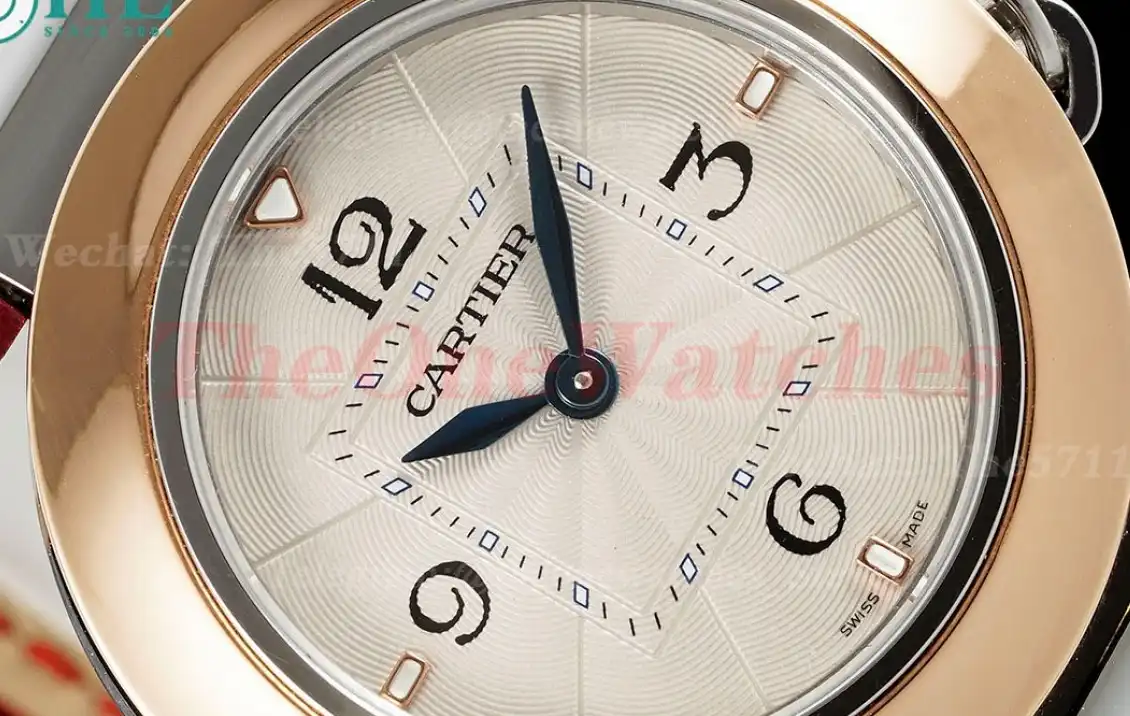 Pasha De Cartier Ladies 30mm Red RG SS LE White Dial AF Quartz