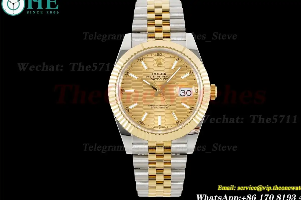 Datejust 126333 41mm Gold Textured Dial SS YG GMF VR3235