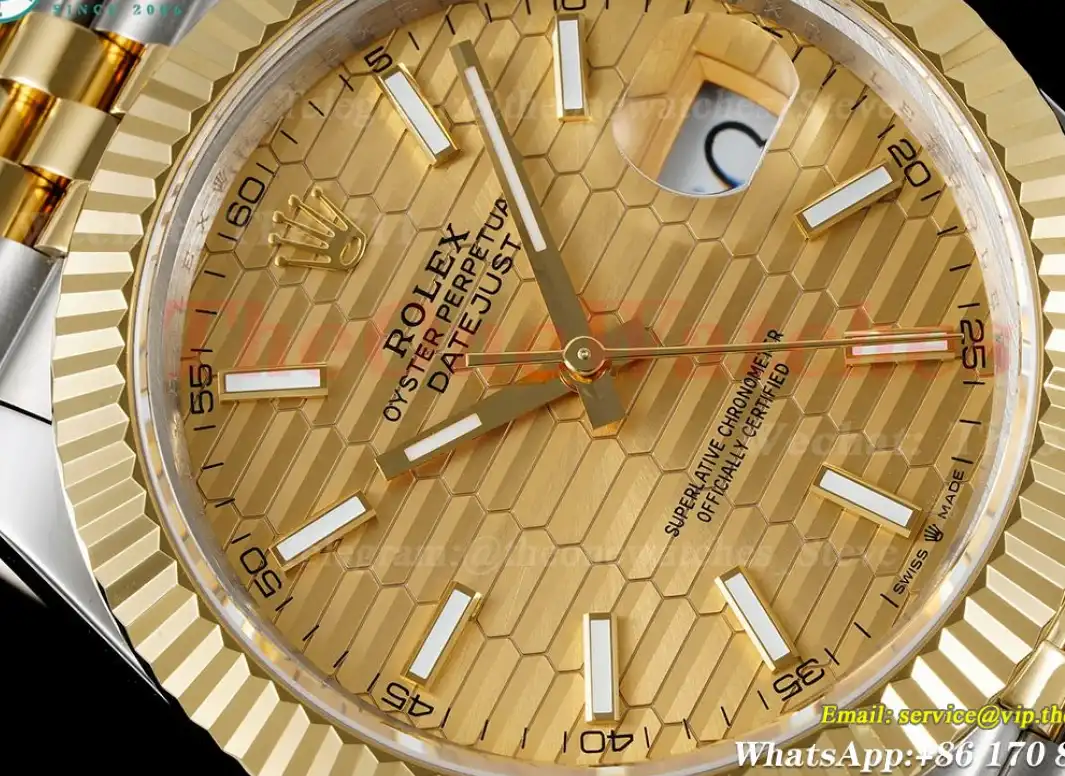 Datejust 126333 41mm Gold Textured Dial SS YG GMF A2824