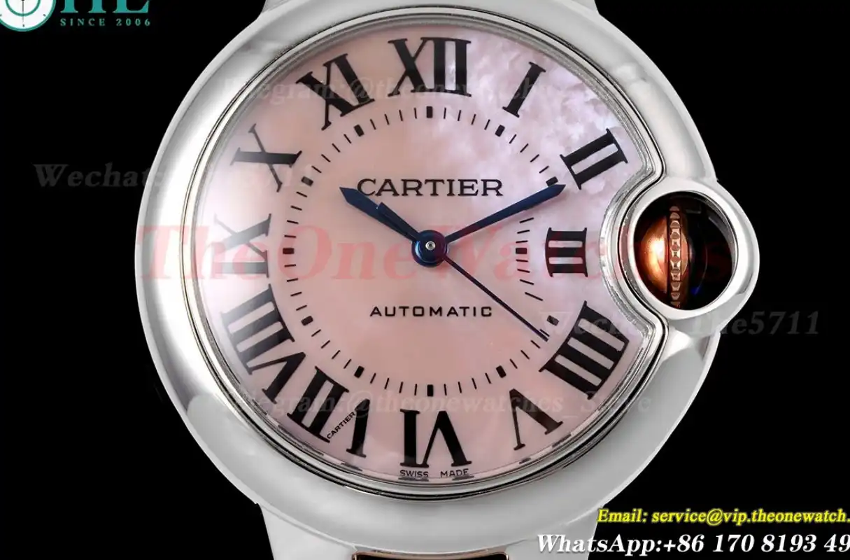 Ballon Bleu De Cartier 33mm RG SS Pink Mop Dial AF NH05