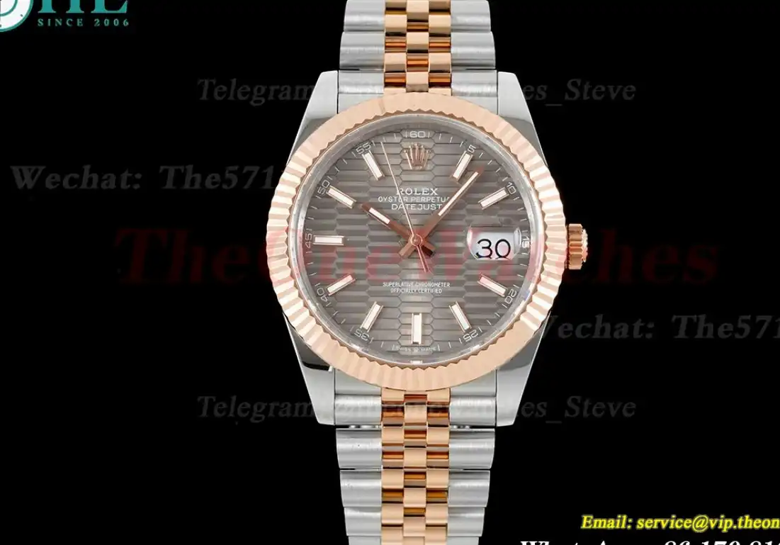 Datejust 126331 41mm Grey Textured Dial SS RG GMF A2824