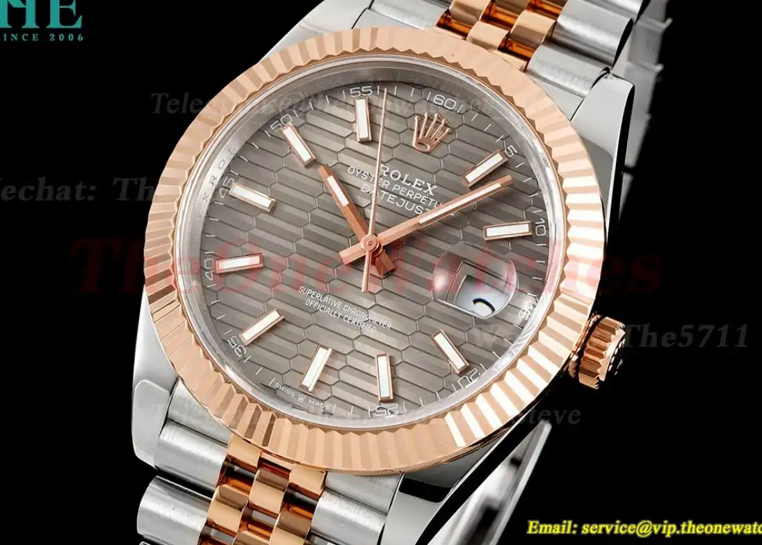 Datejust 126331 41mm Grey Textured Dial SS RG GMF A2824