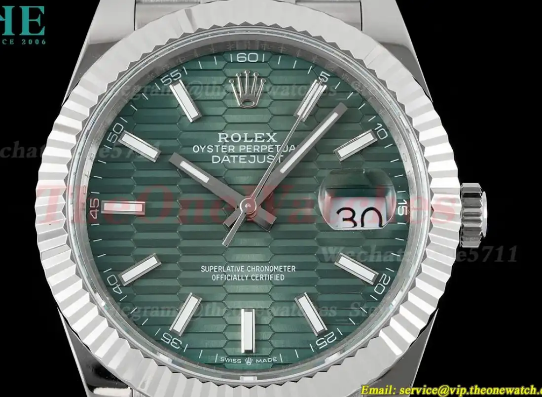 Datejust 126334 41mm Green Textured  Dial SS SS GMF A2824